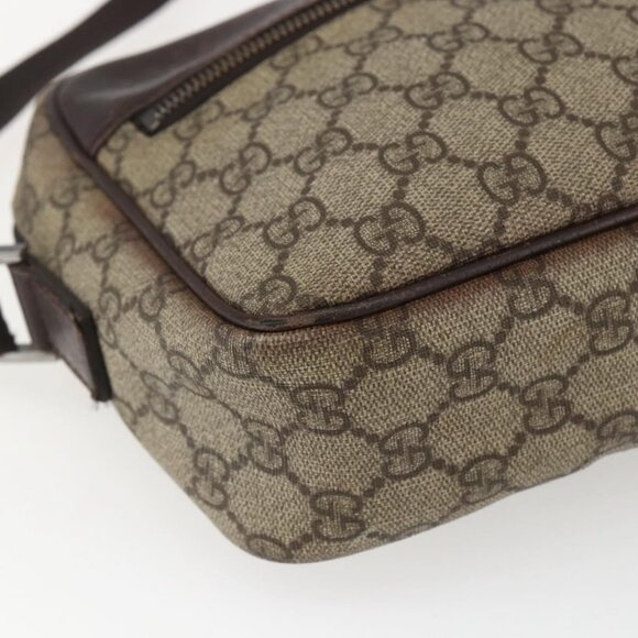 Authentic GUCCI GG Supreme Shoulder Bag PVC Beige Silver 114291 - Picture 3 of 16